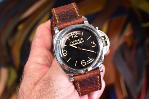 Midnight Mahogany Leather Watch Band