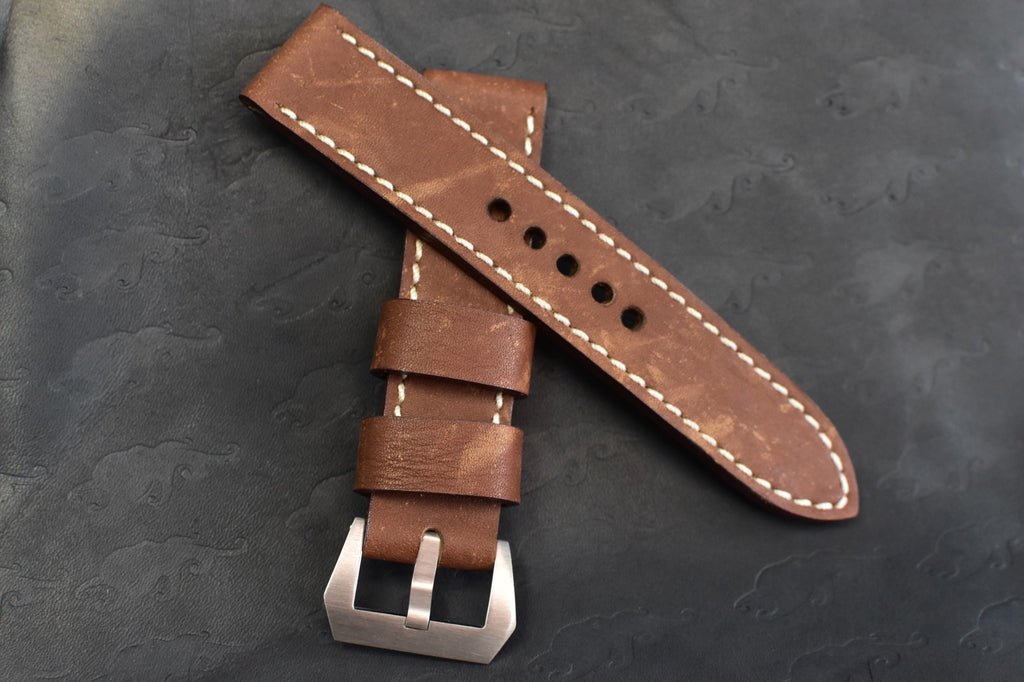 Mocha Leather Watch Band