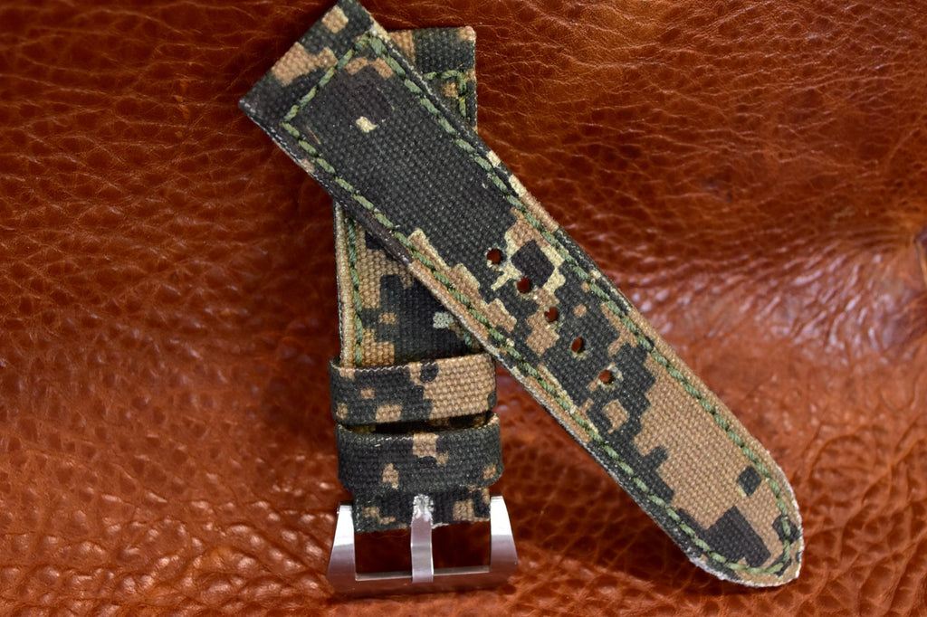Rolled Forest Camo Watch Strap