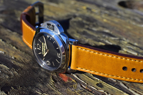 Harvest Horween Chromexcel strap on Panerai 372