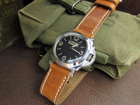 Z-Matten handcrafted vintage leather watch strap Panerai PAM372 Luminor