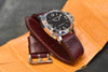 Horween Aubergine Leather Watch Strap