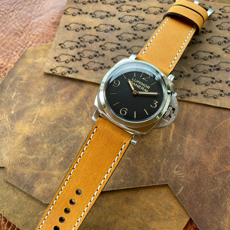 Horween Baseball Watch Strap Tan Watch Strap Vintager Straps