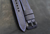 Crazy Navy Leather Watch Band