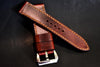 Deep Ember Red Leather Watch Strap