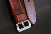 Deep Ember Red Leather Watch Strap