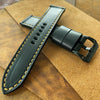 Horween Pearl Black Leather Watch Strap