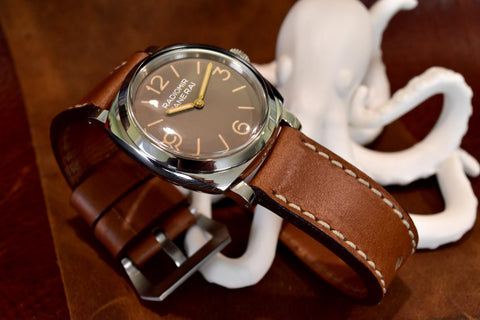 Horween Whiskey Cavalier Leather Watch Strap