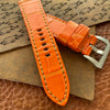 Outrageous Orange Gator Watch Strap