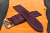 Horween Plenty Purple Leather Watch Band