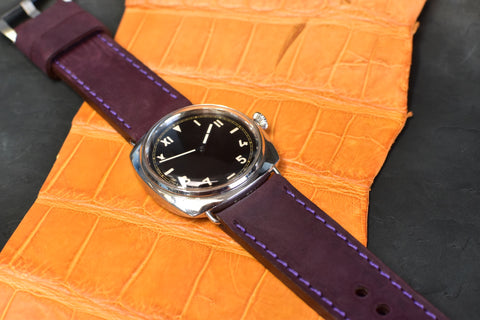 Horween Plenty Purple Leather Watch Band