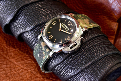 Rolled Forest Camo Watch Strap