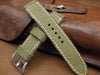 American Canvas custom watch strap with brushed buckle