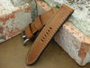 Brindle Panerai strap with military green stitching