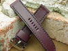 Bruise custom leather watch band with black stitching