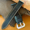 Deep Sea Blue Leather Watch Strap