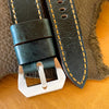 Deep Sea Blue Leather Watch Strap