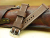 Fielder custom watch strap with brushed buckle