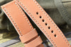 Naturo bespoke leather watch strap with sewn in keeper