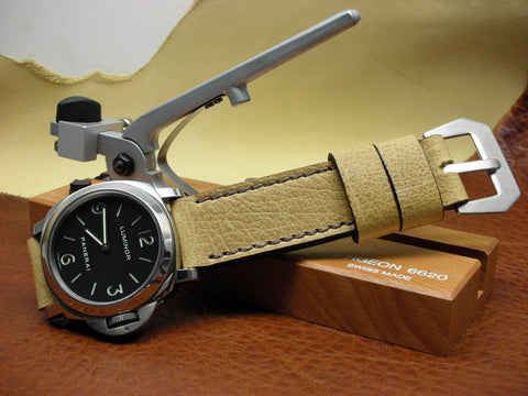 Nomad fine leather watch band on Panerai Luminor 112