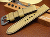 Nomad custom watch strap with brown stitching