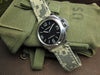 Rolled Army Digi-Camo bespoke canvas watch strap on Panerai Luminor
