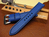 Tahoe handmade leather watch strap with brushed Pre V buckle