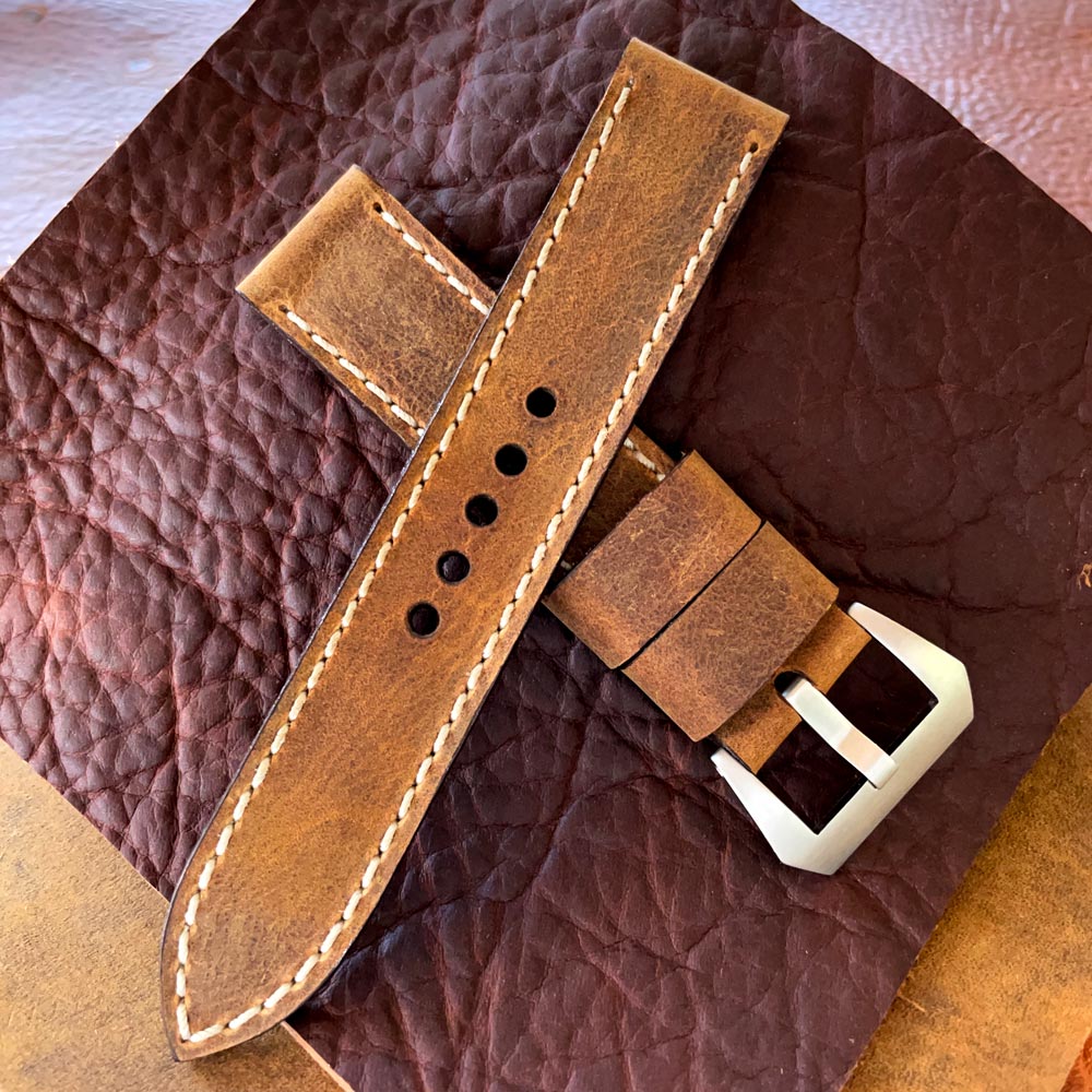 Thudder Leather Watch Strap, Brown Watch Strap