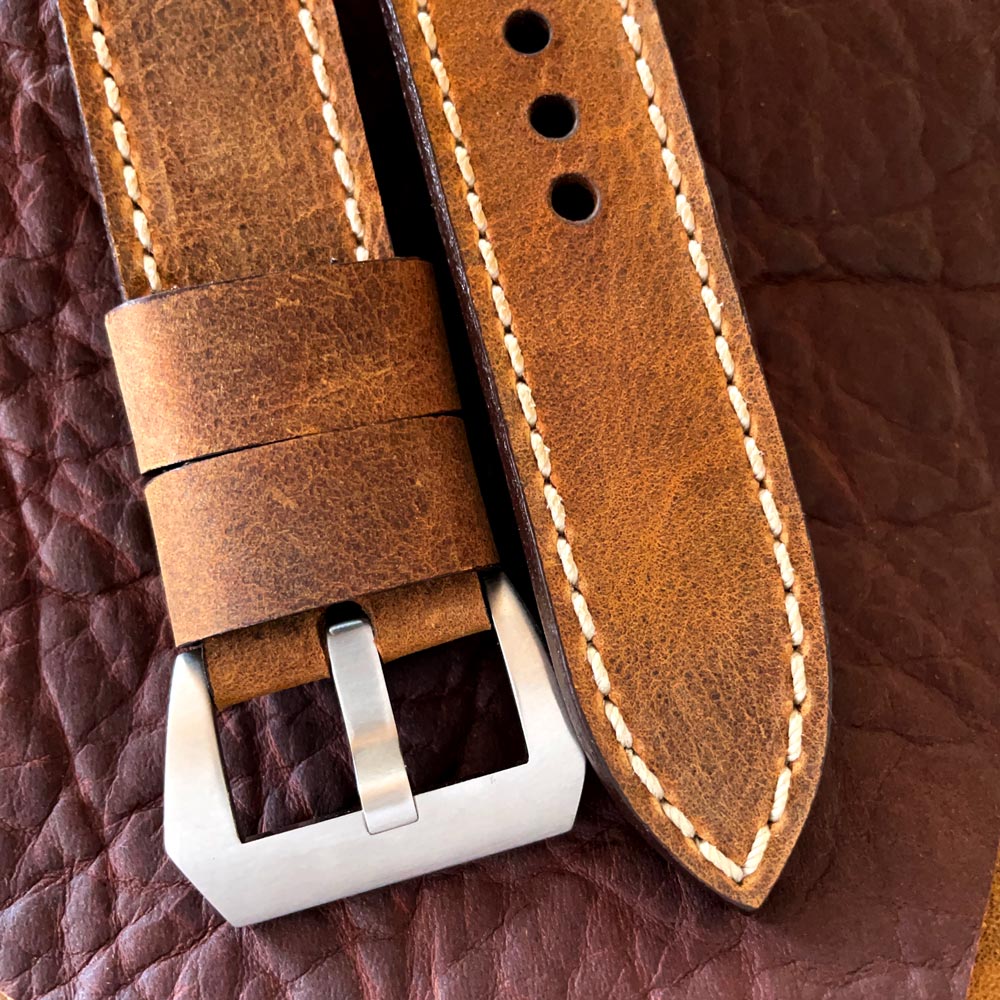 Thudder Leather Watch Strap, Brown Watch Strap