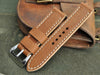 Wicket custom leather watch band with polished Pre V buckle