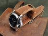 Wicket vintage style leather watch strap with Panerai 112 Luminor